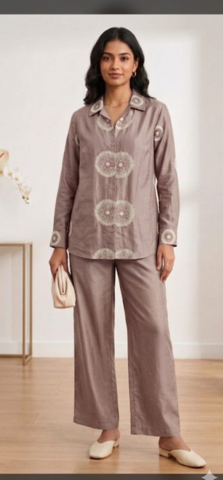 Linen Lounge Set for Women Linen Lounge Set for Women with Mandala Print