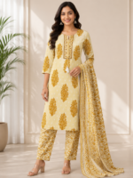 Floral Cotton Suit Set for Women