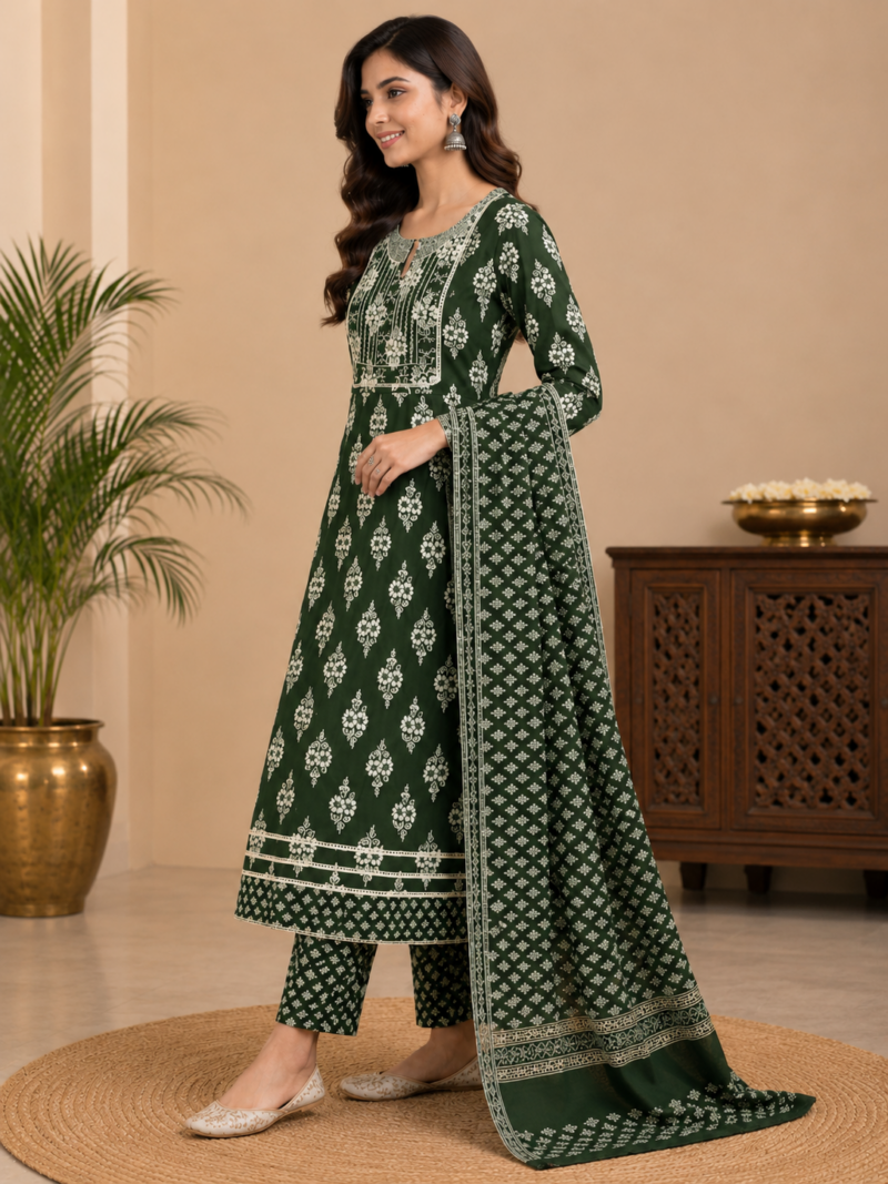 Dark Green Suit Set Dark green suit set for women